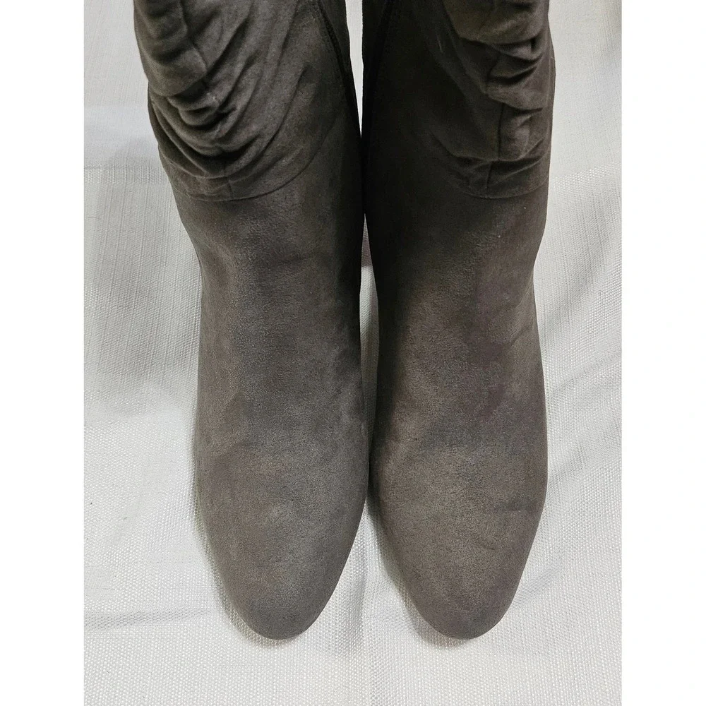 CIRCUS Willow by SAM EDELMAN Grey Suede Dress‎ Boot Side Zip 3